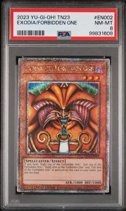 2023 YU-GI-OH! TN23-25TH ANV TIN: DUELING HEROES EXODIA THE FORBIDDEN ONE PSA 8 - Image 1