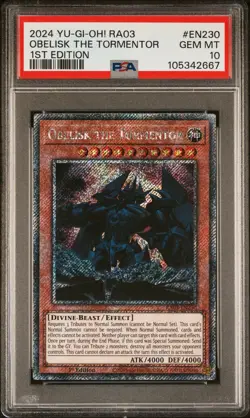 2024 YU-GI-OH! RA03-QUARTER CENTURY BONANZA 1ST ED OBELISK THE TORMENTOR PSA 10 - Image 1