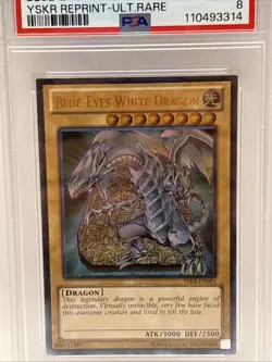 YU-GI-OH! Blue-Eyes White Dragon [Ultimate Rare] YSKR-EN001 PSA 8 - Image 2