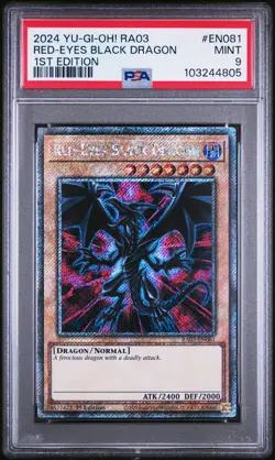 2024 YU-GI-OH! RA03-QUARTER CENTURY BONANZA 1ST ED RED-EYES BLACK DRAGON PSA 9 - Image 1