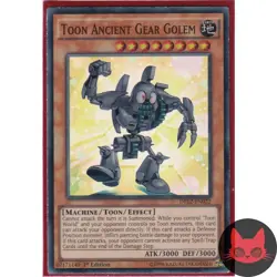 Yugioh Toon Ancient Gear Golem DRL2-EN022 Super Rare 1st Edition NM - Image 1