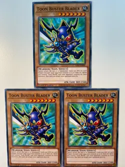 Yugioh Toon Buster Blader LDS1-EN065 Common NM x3 Play Set - Image 1
