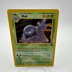 Muk 13/62 Fossil Unlimited Holo Rare 1999 Vintage Pokemon TCG Card - LP - Image 1