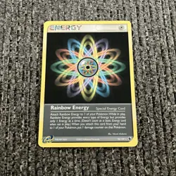 2003 Pokemon TCG EX Ruby & Sapphire Rainbow Energy 95/109 Card e-Reader - Image 1