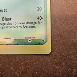 Breloom 16/109 Pokemon EX Ruby & Sapphire Reverse Holo Rare Card - LP - Image 5