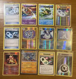 Pokemon Card Lot (12): Evolutions Reverses, Stamped Lucario Promo, See Pics! - Image 1