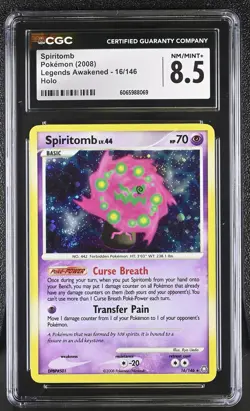 CGC 8.5 Spiritomb 16/146 Holo SWIRL Legends Awakened Pokemon Card - Image 1