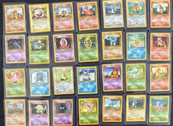 NM/LP COMPLETE Pokemon BASE Set 63 Card Rare/UNCOMMON/COMMON. Read Description - Image 1