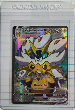 Solgaleo Pikachu Cosplay Pokemon Kawaii Holo Card - Image 1