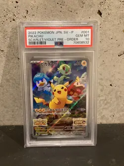 PSA 10 GEM MINT Pikachu Paldea Evolved ETB 027 SVP 2023 Black Star Promo Card - Image 1