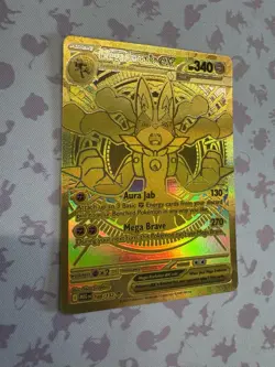 Mega Lucario Mega Hyper Rare EX Pokemon TCG Card Near Mint NM - Image 2
