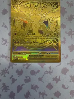 Mega Lucario Mega Hyper Rare EX Pokemon TCG Card Near Mint NM - Image 4