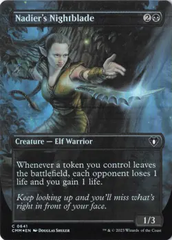 Nadier's Nightblade (Borderless) C Commander Masters 641 LP Foil - Image 1