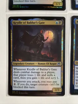 4x Mtg D&D Forgotten Realms Krydle Of Baldur’s Gate Foil NM/M - Image 2