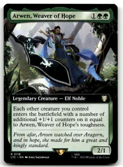 MTG Commander: LOTR #118 Arwen, Weaver of Hope (Extended Art) LP - Image 1