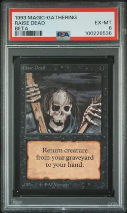 1993 MAGIC THE GATHERING BETA RAISE DEAD PSA 6 - Image 1