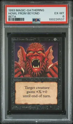 1993 MAGIC THE GATHERING BETA HOWL FROM BEYOND PSA 6 - Image 1