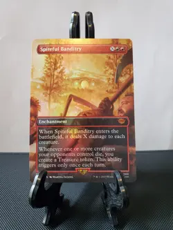 FOIL Spiteful Banditry - Borderless - LotR Tales of Middle Earth - LTR MTG - Image 1