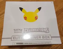 Pokemon Celebrations 25th Anniversary Elite Trainer Box ETB Factory Sealed 820650809439 - Image 1