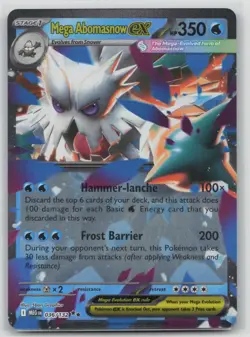 Pokemon Card Mega Abomasnow ex Double Rare ME01: Mega Evolution 036/132 NM - Image 1