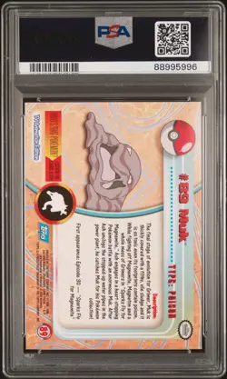 PSA 9 MINT Muk #89 Topps TV Animation Series 2 Foil Pokemon - Image 2