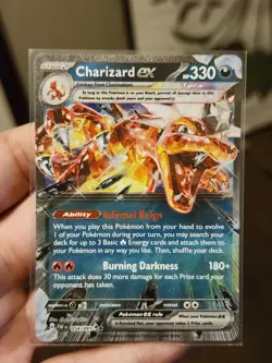 Pokemon TCG - Charizard ex 054/091 Paldean Fates Double Rare Holofoil - NM - Image 1