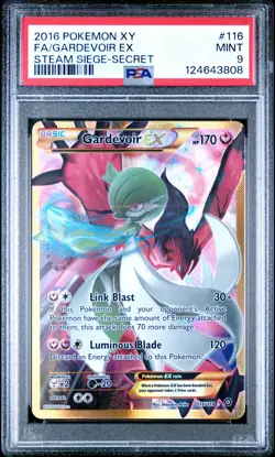 2016 POKEMON XY STEAM SIEGE SECRET #116 FULL ART/GARDEVOIR EX PSA 9 - Image 1