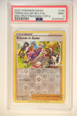 Friends in Galar Top 8 Professor Program Promo 2022 140/172 PSA 9 MINT - Image 1