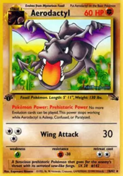 1x Aerodactyl - 16/62 - Rare - 1st Edition NM-Mint Pokemon G1 - Fossil - 1st Edi - Image 1