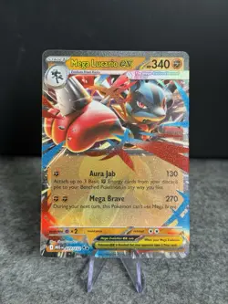Mega Lucario ex #077/132 - Mega Evolution Double Rare Pokemon TCG English - NM - Image 1