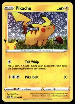 2020 Pokemon SWSH BSP 039 Pikachu Holo General Mills LP - Image 1