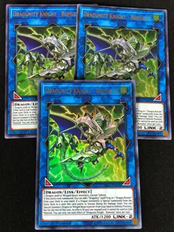 YUGIOH DRAGUNITY KNIGHT ROMULUS RIRA-EN098 1ST ULTRA X3 (NM) - Image 1