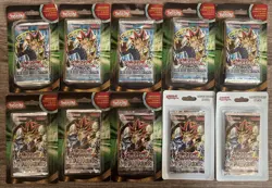 Yugioh Blue Eyes White Dragon & Metal Raiders Blister Pack Lot (10) New - Image 1