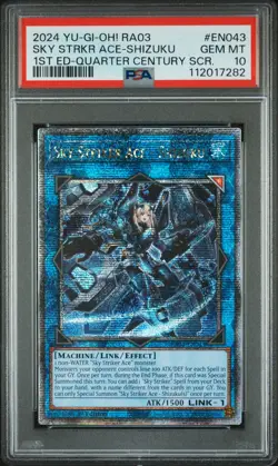 2024 YU-GI-OH! RA03-QUARTER CENTURY BONANZA SKY STRIKER ACE - SHIZUKU PSA 10 - Image 1