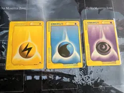 Energy E-cards 3 Lot Pokemon Expedition Water, Lightning, Psychic LP-MP - Image 1