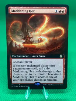 Maddening Hex Extended Borderless MTG Magic the Gathering Card NM AFC - Image 1