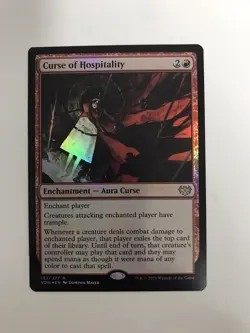 Curse of Hospitality Foil MTG Magic the Gathering Card NM Near Mint VOW - Image 1