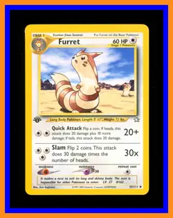 Furret - 35/111 - Neo Genesis - 1st Edition Uncommon - Pokemon Card - Image 1