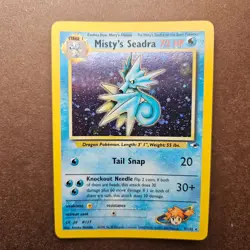 Misty's Seadra 009/132 Pokemon Gym Heroes Holo Rare Card - LP - Image 1