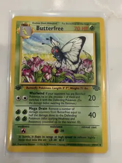 1999 Pokemon 1st Edition "d" Butterfree Jungle 33/64 Error and Correct Cards (2) - Image 3