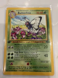 1999 Pokemon 1st Edition "d" Butterfree Jungle 33/64 Error and Correct Cards (2) - Image 5