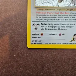 Giovanni's Persian 8/132 Pokemon Gym Challenge Holo Rare Card - LP - Image 4