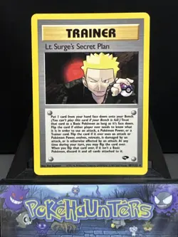 Pokemon Card Lt. Surge's Secret Plan 107/132 Gym Challenge Non Holo Rare L/P - Image 1