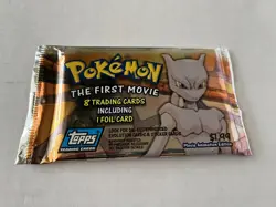 Pokemon "The First Movie" Sealed Unopened Trading Card Pack from Topps - 1998 - Image 1