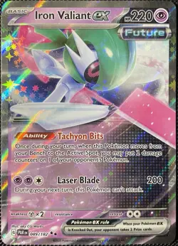 Iron Valiant ex 089/182 Sv04: Paradox Rift Holo - Pokemon Card - Image 1