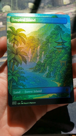 Tropical Island FOIL Original Dual Land Proxy Card Custom Japanese Art Design - Image 2