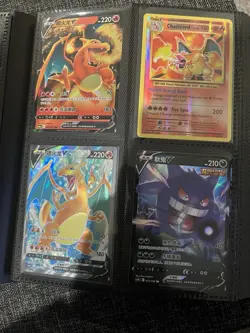 160 Card Pokemon Binder Lot Charizards Gengar Holos Pikachu Charizard 11 Rare - Image 2
