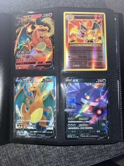 160 Card Pokemon Binder Lot Charizards Gengar Holos Pikachu Charizard 11 Rare - Image 3