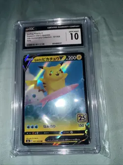 ✨✨ CGC 10 Surfing Pikachu V 021/028 s8a 25th Anniversary Pokemon Card Japanese - Image 1