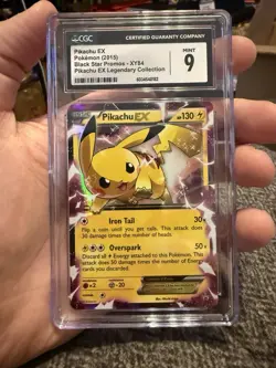 Pikachu EX XY84 CGC 9 2015 Black Star Promo Pokemon Card - Image 1